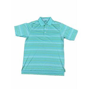 Adidas Climacool Golf Short Sleeve Polo Shirt Mens Size S 100% Polyester Stripe